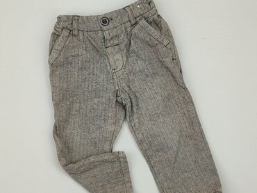 biale spodnie wysoki stan: Material trousers, Next, 1.5-2 years, 92, condition - Fair
