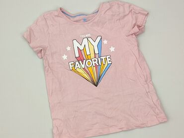 czerwona koszula w kratę dla dziewczynki: T-shirt, Lupilu, 5-6 years, 110-116 cm, condition - Perfect