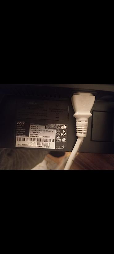 acer 5742: Acer V193HQV LCD monitor - Model: V193HQV (Version: V193HQV Bb) - — 2