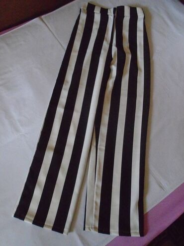 hm sive pantalone s poluobim struka poliester spandex elas: S (EU 36), Visok struk, Ravne nogavice