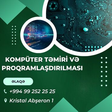 monitor təmiri: Noutbuk və Masaüstü kompüterlərin təmiri və proqramlaşdırılması üzrə