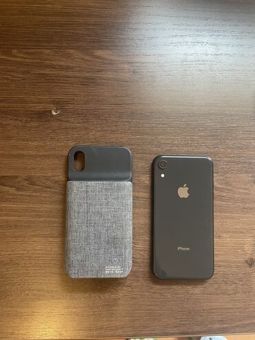 мобильные телефоны ми: IPhone Xr, Колдонулган, 64 ГБ, Кара, Каптама, Кабель, 80 %