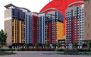 1300: 2 комнаты, 76 м², 4 этаж, ПСО (под самоотделку) — 3