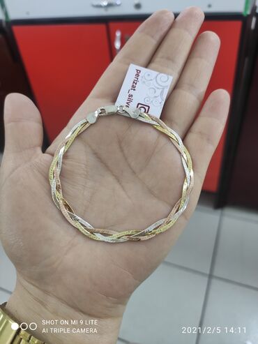 золотой браслет женский: Италия Очень красивый и модный браслет билерик Серебро напыление