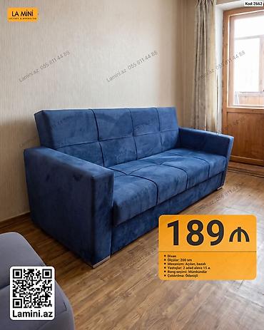 Məhsul: Divan - Ölçü: 200 sm - Mexanizm: Açılan, bazalı - Yastıqlar lalafo.az -da Məhsul: Divan - Ölçü: 200 sm - Mexanizm: Açılan, bazalı - Yastıqlar