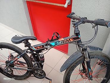 STRIM Velo dağ velosipedi - Çərçivə: STRIM markalı, amortizatorlu
