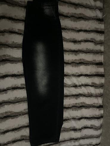 Cinslər: Qara-boz rəng keçişli cins şalvar - Model: Straight/regular kəsim — 4