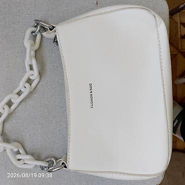 cantalar: Ağ rəngli “FASHION & BAG” qadın çantası - Stil: Mini/çiyin — 1