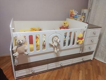 Uşaq/yataq otağı üçün çoxfunksiyalı tək nəfərlik çarpayı.Ölçü: tək
