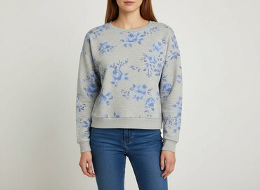 bluzka damska z kwiatem: F&F, Women`s sweatshirt, size XS