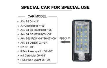 Tuning oprema: LED Svetlo za tablice - AUDI Led svetlo za tablice - AUDI - set od 2 — 6