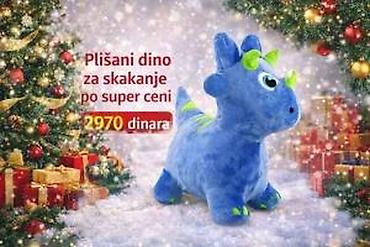 Dečije sportske igračke: Plišana igračka za skakanje – konjić/dino - Mekana plišana navlaka — 6