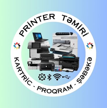 eyneklerin temiri: 🖨️Ağ-qara və rəngli printerlərin təmiri 🧰Nasazlıqların həll olunması