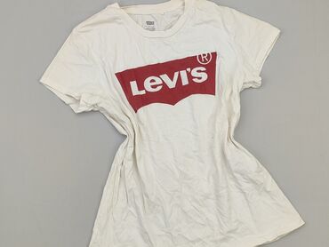 białe t shirty damskie eleganckie: T-shirt, LeviS, L, stan - Dobry