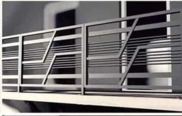 Обшивка лестниц: Металлические перила с геометрическим дизайном. Прочная конструкция — 2