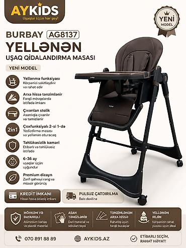 aykids az: 🚼✨ Yeni Model Burbay AG8137 Yellənən Uşaq Qidalandırma Masası ✨🚼 👶 — 1