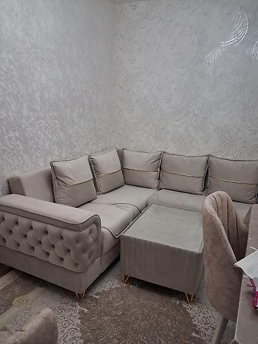 ayla mebel: Uqlavoy divan – açılır mexanizm və baza ilə. - Rəng: açıq boz (bej — 1