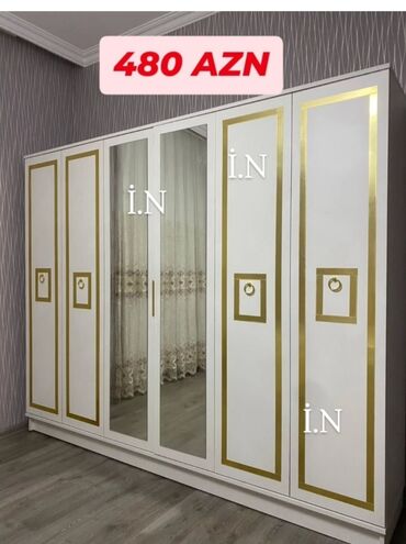 Yeni, Açılan, 6 qapı Düz dolab, Qarderob, paltar dolabı, Azərbaycan