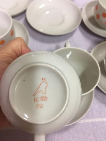 Наборы посуды: ДУЛЁВО! 2 сервиза! Сервантное хранение! В горошек-5 чашек+6 блюдец — 4