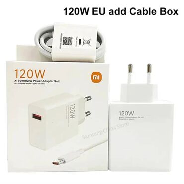 Мобильные телефоны и аксессуары: XIAOMI 120 WATT adapter + kabel. Tam original. Test edilib. Jarz