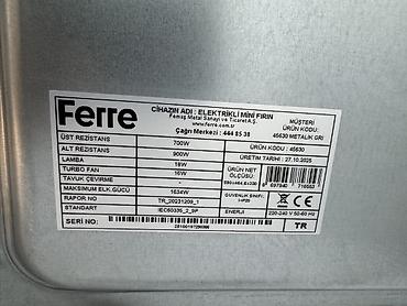 духовой шкаф ferre отзывы: Мини‑печь Ferre (модель 45630, цвет: металлический серый) Компактная — 3