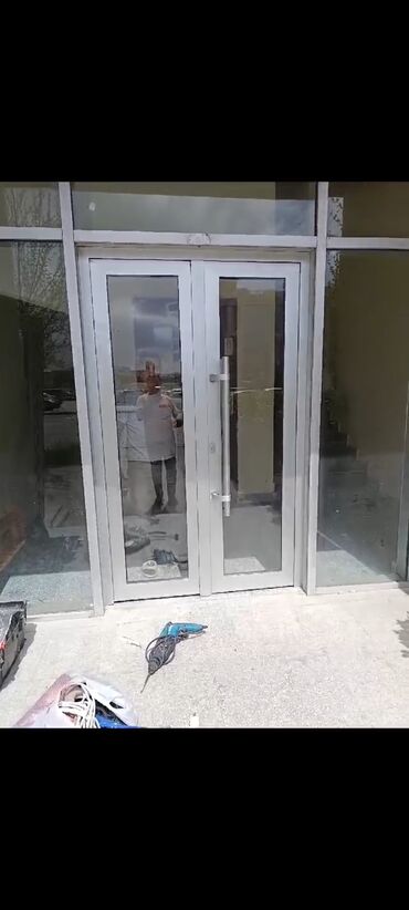 aluminum qapi pencere: Алюминий Входная дверь Новый, C гарантией, Бесплатная установка