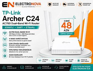 tp link modem satisi: 🔥 TP-Link Archer C24 AC750 Dual-Band Wi-Fi Router – Sürətli və stabil — 1