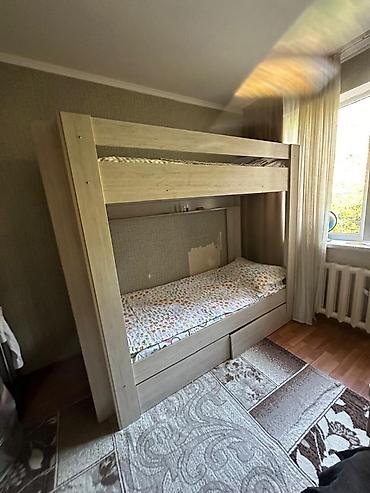 bunk bed: Детская односпальная кровать, Б/у, Для девочки, Для мальчика, С бортиком, МДФ, Самовывоз — 2