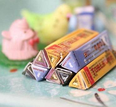 арбизный афтамат: Кукольная еда Набор коллекционных миниатюр: 4 шоколадки Toblerone и 3 — 3