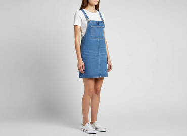 sukienki jeansowe damskie duże rozmiary: Denim Co, Ogrodniczki damskie, rozmiar L