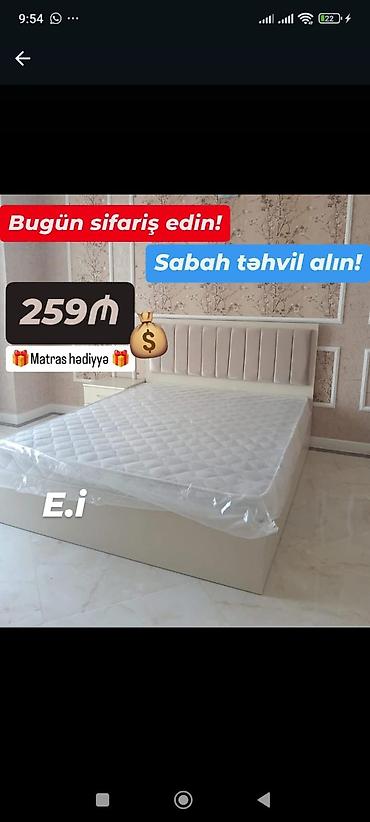 taxt ici: Yeni, İkinəfərlik çarpayı, Matras ilə — 1