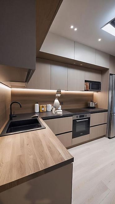 silver kitchen: Кухня от 9 000 сом/м² | 3D проект бесплатно Премиальная мебель от — 1