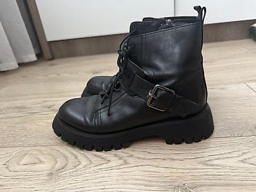 moon boot: Черные кожаные женские ботинки на зиму с натуральным подкладом из — 2