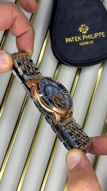 mirvari reng: Patek Philippe qol saatı – avtomatik mexanizm, safir şüşə, 5 ATM suya — 7