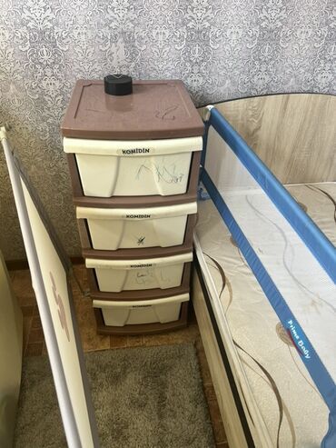 детская палатка с тоннелем: Детский набор для комнаты: 1) Защитный бортик на кровать - Высокий