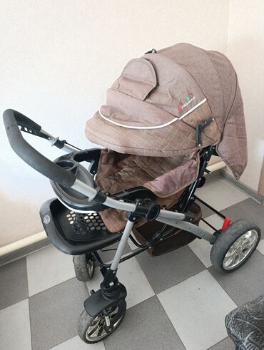 Коляски: Коляска, цвет - Коричневый, Б/у — 8