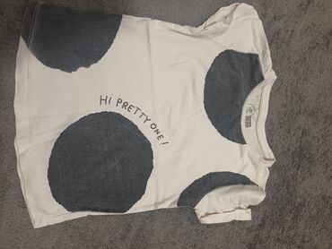 crop top majice za decu: Okrugli izrez, Kratak rukav, Tufne, 104-110