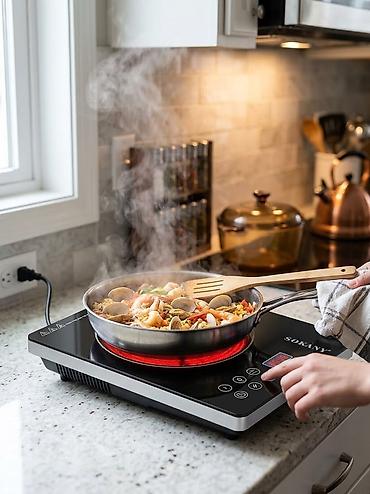 плитки электрические настольные: 🔥 Мощная инфракрасная плита 3500W — готовит быстро, подходит ЛЮБАЯ — 3