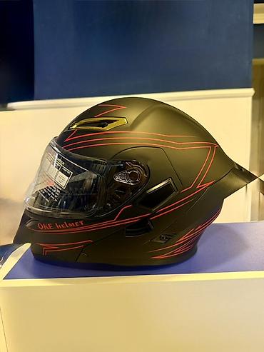 moto mator: Məhsul: OKE Helmet – tam üzlü moto dəbilqə - Rəng və dizayn: Mat qara — 3
