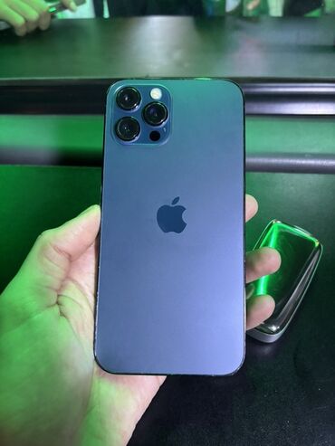 iphone 11 pri: IPhone 12 Pro Max, 256 GB, Göy, Face ID