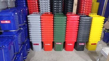 Tullantı qabları: Məişət Tullantı qutuları. 20 lt den 1100 lt qeder movcuddur. Plastik — 15