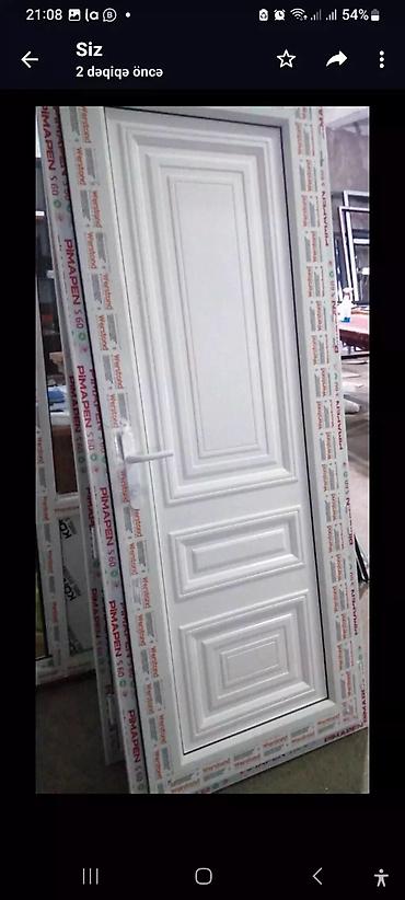 plastic qapi: Yeni Plastik qapı 80x200 sm Zamok və çərçivə ilə, Zəmanətli, Pulsuz quraşdırma, Pulsuz çatdırılma, Rayonlara çatdırılma — 3