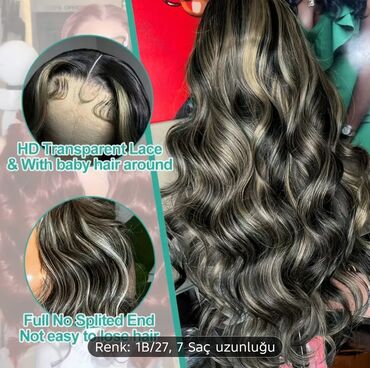 Təbii saçlar, pariklər: Parik, Təbii, Yeni — 6