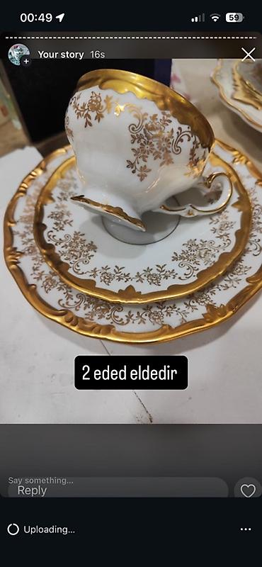 Qab-qacaq və mətbəx ləvazimatları: Porcelan və kristal dekor/servis dəstləri - Porcelan vazalar: biri — 2