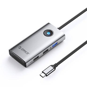 4 luk kabel: DS ORICO-PW11-5P-SV-EP 5-in-1 USB 3.0,2x USB2.0, PD 60 W,HDMI 4K/30Hz — 6