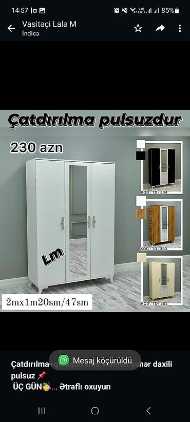 Sifarişlə ev mebeli: *Çatdırılma+quraşdırılma xidməti şəhər daxili pulsuz* 📌 *ÜÇ GÜN🥳* — 1