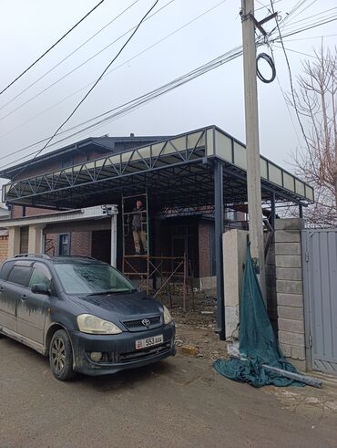 Сварка: Навес из Российского металла с поликарбонатным и металлическим — 11