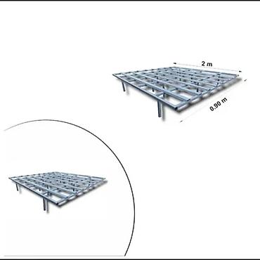 carpayi matrasli: Paslanmaz Polad Çarpayı Karkası EFM-0189 – Boz (200x90x25 sm) Məhsul — 1