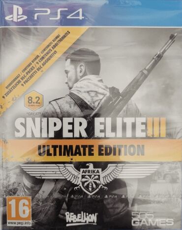 Oyun diskləri və kartricləri: Ps4 sniper elite 3