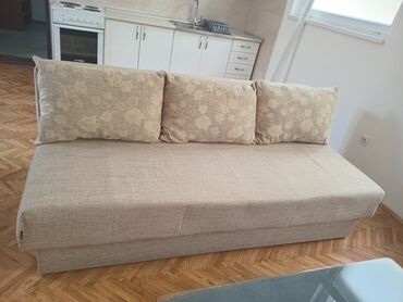 trosed na razvlačenje: Three-seat sofas, Textile, color - Beige, Used